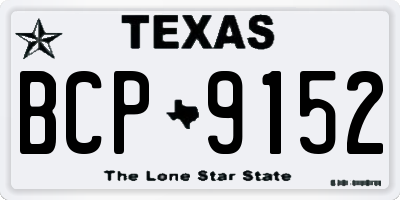 TX license plate BCP9152