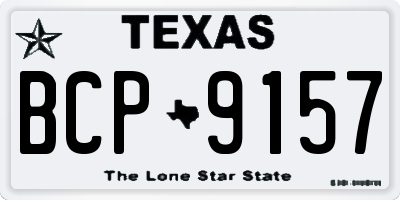 TX license plate BCP9157