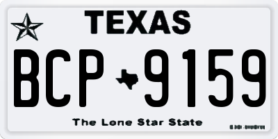 TX license plate BCP9159