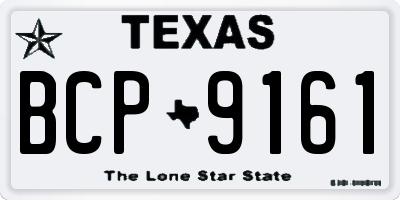 TX license plate BCP9161