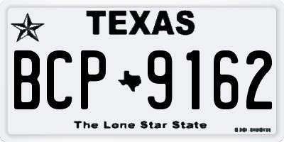 TX license plate BCP9162