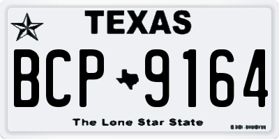TX license plate BCP9164