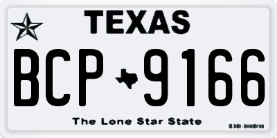 TX license plate BCP9166