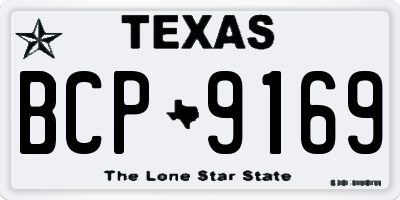 TX license plate BCP9169