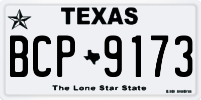 TX license plate BCP9173
