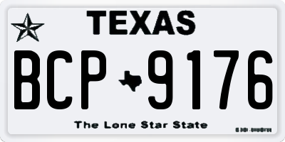 TX license plate BCP9176