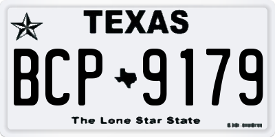 TX license plate BCP9179
