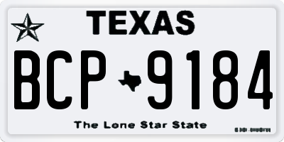 TX license plate BCP9184