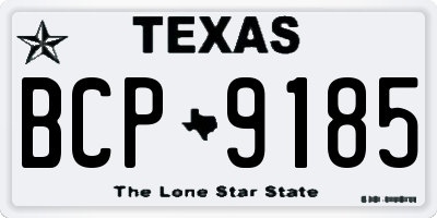 TX license plate BCP9185