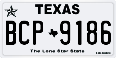 TX license plate BCP9186