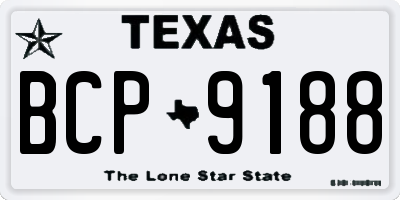 TX license plate BCP9188