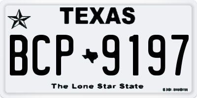 TX license plate BCP9197