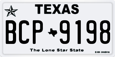 TX license plate BCP9198