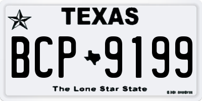 TX license plate BCP9199