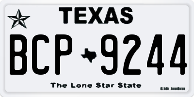 TX license plate BCP9244