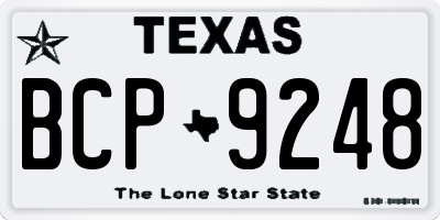 TX license plate BCP9248