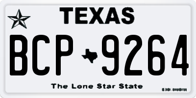 TX license plate BCP9264