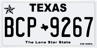 TX license plate BCP9267