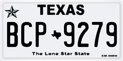 TX license plate BCP9279