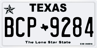 TX license plate BCP9284
