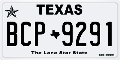 TX license plate BCP9291