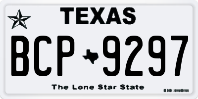 TX license plate BCP9297