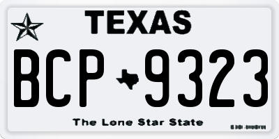 TX license plate BCP9323