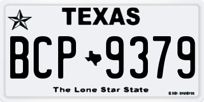 TX license plate BCP9379