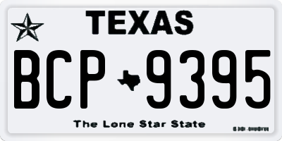 TX license plate BCP9395