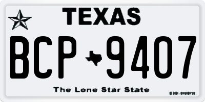 TX license plate BCP9407