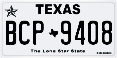 TX license plate BCP9408