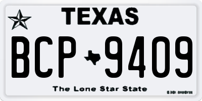 TX license plate BCP9409
