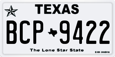 TX license plate BCP9422