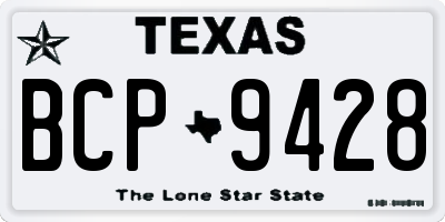 TX license plate BCP9428