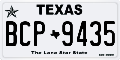 TX license plate BCP9435