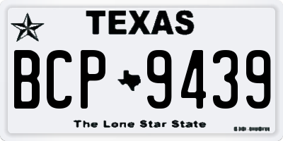 TX license plate BCP9439