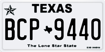 TX license plate BCP9440