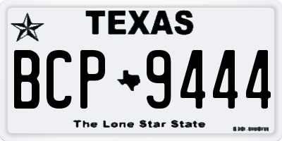 TX license plate BCP9444