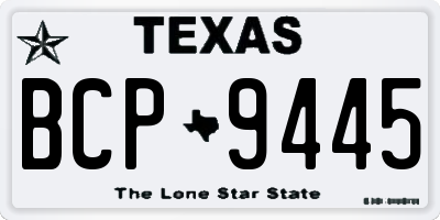 TX license plate BCP9445