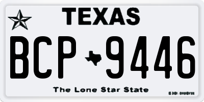 TX license plate BCP9446