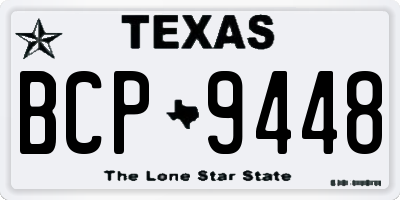 TX license plate BCP9448