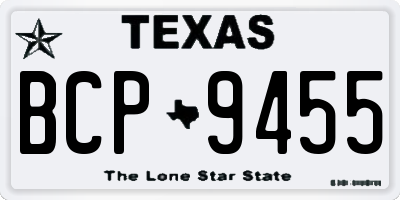 TX license plate BCP9455