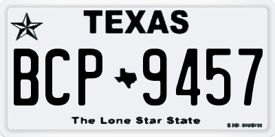 TX license plate BCP9457