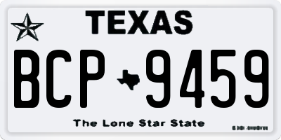 TX license plate BCP9459