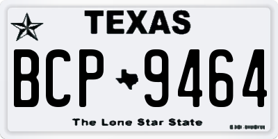 TX license plate BCP9464