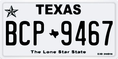 TX license plate BCP9467