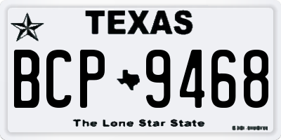 TX license plate BCP9468