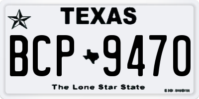 TX license plate BCP9470