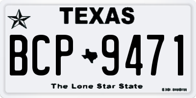 TX license plate BCP9471