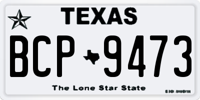 TX license plate BCP9473
